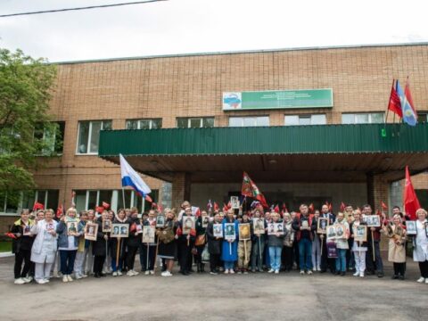 Врачи Солнечногорской больницы в преддверии 9 Мая провели акцию «Бессмертный полк» новости Солнечногорска 